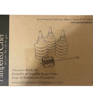 Pampered Chef Decorating Bottle Trio with Brush